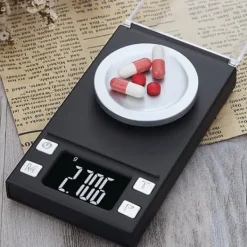 0,001 g højpræcisions bærbar mini LCD digital elektronisk vægt til vægtning af smykker, guldpiller 100 g/0,001 g Clearance