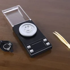 0,001 g højpræcisions bærbar mini LCD digital elektronisk vægt til vægtning af smykker, guldpiller 100 g/0,001 g Clearance