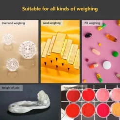 0,001 g højpræcisions bærbar mini LCD digital elektronisk vægt til vægtning af smykker, guldpiller 100 g/0,001 g Clearance