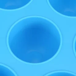 7 hulrum silikone æggeform genanvendelig opbevaringsbeholder babymad frysebakker med låg blå Sale