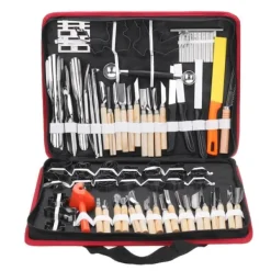 80 i 1 bærbar grøntsagsmad Frugtgravør Køkkenudskæringsværktøjssæt med taske