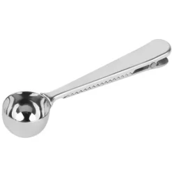 2 i 1 måleske i rustfrit stål med forseglingsklips til køkkencafé Online