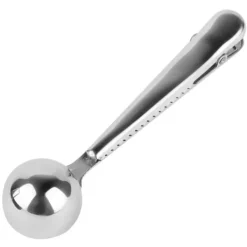 2 i 1 måleske i rustfrit stål med forseglingsklips til køkkencafé Online