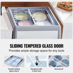 158 L Kommerciel Gelato Dyppefryseskab, Is-udstillingsskab, Hurtig Køling, Energi Effektiv, Digital Temperaturkontrol Best