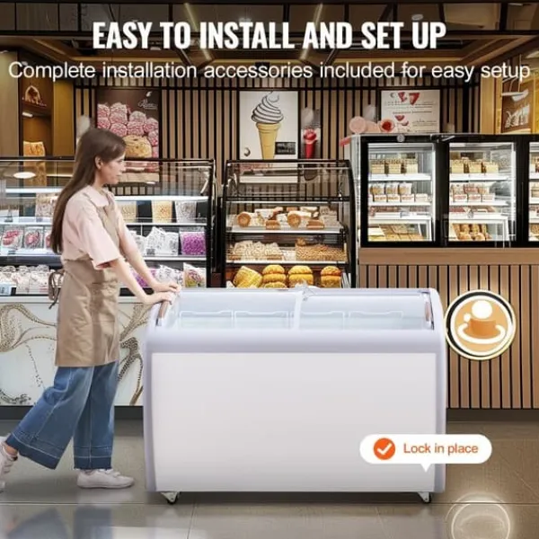 Frysere>362 L Kommercielt is-udstillingsskab, Gelato Dyppefryseskab, energieffektiv, holdbar konstruktion, optimal opbevaring