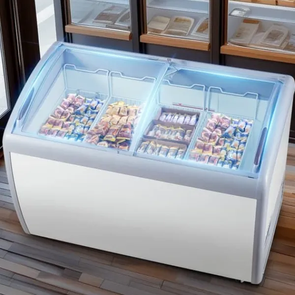 Frysere>362 L Kommercielt is-udstillingsskab, Gelato Dyppefryseskab, energieffektiv, holdbar konstruktion, optimal opbevaring