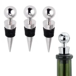 Flaskepropper>3 -pakke vin kork i metal - vinplug vin lukning sølv