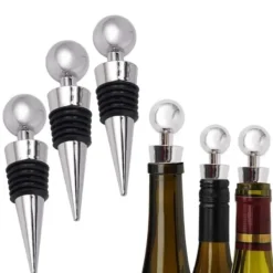 Flaskepropper>3 -pakke vin kork i metal - vinplug vin lukning sølv