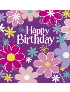 16 papirservietter med fødselsdagsmotiv, 33 x 33 cm Online