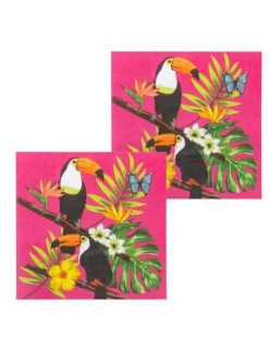 Papirservietter>20 papirservietter tukan fuschia 33 x 33 cm. Size-Standard