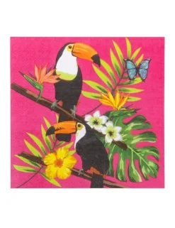 Papirservietter>20 papirservietter tukan fuschia 33 x 33 cm. Size-Standard