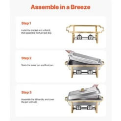 8 Qt 4-pak Rektangel Gnidefad, Buffetsæt i Fuld Størrelse, Rustfrit Stål Pande New