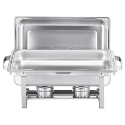 8 Qt Varmefad Buffetsæt, 6-pak Rektangulær, Fuld Størrelse Pande i Rustfrit Stål Sale