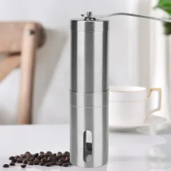 304 rustfrit stål bærbar manuel kaffekværn mølle håndkaffemaskine til husholdningsbrug Sale