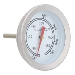 100~700℉ Rustfrit Stål Grilltermometer Temperaturmåler Analog Skive Dobbelt Skala New