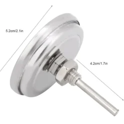 100~700℉ Rustfrit Stål Grilltermometer Temperaturmåler Analog Skive Dobbelt Skala New