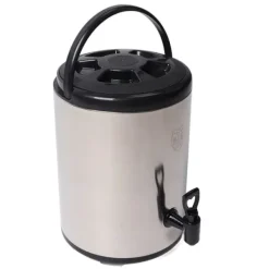 304 rustfrit stål isoleret drikkevareautomat 8 liter varm kold drikkevareautomat Kommerciel dobbeltlagsspand Sort 8L Outlet