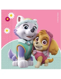 Papirservietter>20 Servietter Paw Patrol Skye & Everest™ 33 x 33 cm. Size-Standard