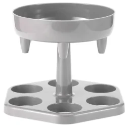 6 Shotglas Dispenser Holder Roterende Spiritus Dispenser Vinreol Hylde Festartikler Grå