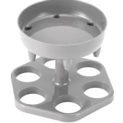 6 Shotglas Dispenser Holder Roterende Spiritus Dispenser Vinreol Hylde Festartikler Grå