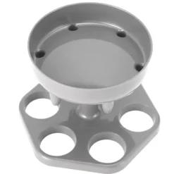 6 Shotglas Dispenser Holder Roterende Spiritus Dispenser Vinreol Hylde Festartikler Grå