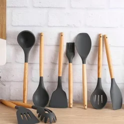 12 silikone køkkenredskaber - varmebestandige apparater Online