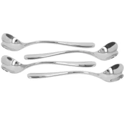 4 st kaffesked rostfritt stål hjärtformad te efterrätt socker omrörningssked för café