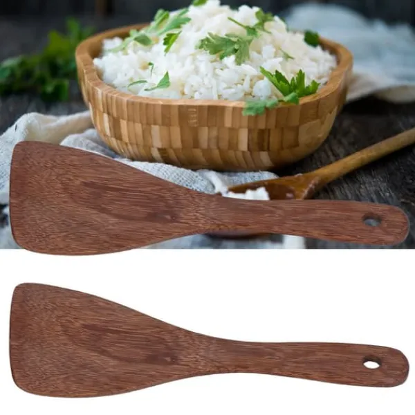 2 st Rispaddel Naturlig riskokare i trä Spatel Köksskedar för blandning och servering av RiceBevel Discount