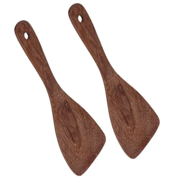 2 st Rispaddel Naturlig riskokare i trä Spatel Köksskedar för blandning och servering av RiceBevel Discount