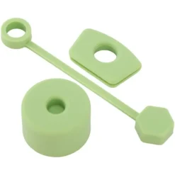 4 sæt silikone-spildsikker prop-sæt Tumler-tilbehør inklusive strådæksel-hætte Firkantet lækageprop Rund låg prop-prop Grøn Hot