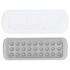 2 stk. 27 gitre 2 lags iskugleform DIY Rund isterningemaskinebakke med låg til køkkenbar Outlet