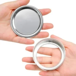 3 stk. 86 mm metallåg med ringe, brede låg til dåsebeholdere til fester og hjemmet Sale