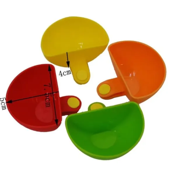 4 stk. flerfarvede dyppesauceskåle serveringsskåle krydderibeholder til salt ketchup sukkereddike Online