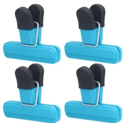10 stk Food Clip ABS Chip Bag Clip God forsegling og multifunktion skridsikker klip til køkken BlueSmall Hot