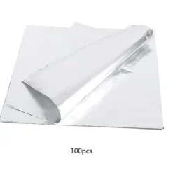 100 stk. fortykket højtemperaturbestandigt aluminiumsfolieindpakningspapir til grillbagning Clearance