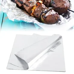 100 stk. fortykket højtemperaturbestandigt aluminiumsfolieindpakningspapir til grillbagning Clearance