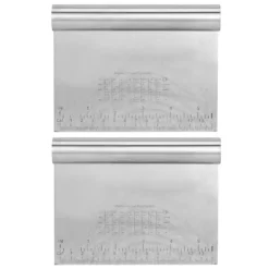 Køkkenskrabere>2 stk. Husholdningskøkken Rustfrit Stål Skala Konditor Skærer Dejskraber Bageværktøj