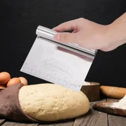 Køkkenskrabere>2 stk. Husholdningskøkken Rustfrit Stål Skala Konditor Skærer Dejskraber Bageværktøj