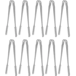 10 STK Istænger Madtænger Rustfrit stål Nem at rengøre Stærkt greb Alsidig til festkøkken Grill BBQ Bar 13 cm / 5.1in Best