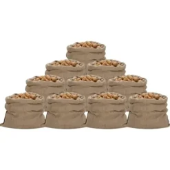 Opbevaringsposer Til Hjemmet>10 stk. jutesække - Økologiske opbevaringssække til hjem og have | Størrelse: 100x110 cm | Vægt: 340 g/m²