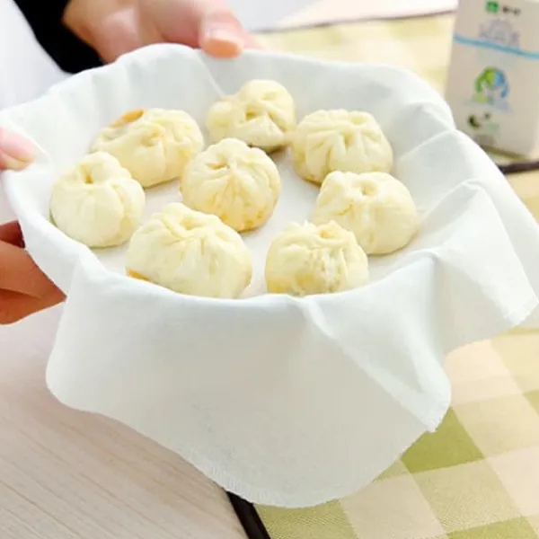 6 stk. Køkken Bomuldsdampklud Dampede Boller Dumplings Dampklud Madlavningsartikler Hot