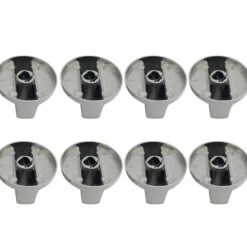 8 stk. komfurknapper 6 mm metal drejeknap til gaskomfur til køkken komfur maskine kontrol udskiftning
