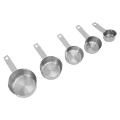 5 stk. målebægersæt i rustfrit stål, nem at rengøre, stabelbare køkkengadgets til bagning og madlavning Hot