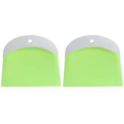 Køkkenskrabere>2 stk. plastik cremeskraber spatel dejskærer køkken bageværktøj grøn