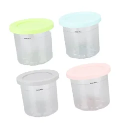 4 stk. plastikisdåser som erstatning for Ninja NC299AMZ NC300s-serien Creami-ismaskiner New