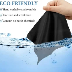 6 stk. Rengøringsklude i Microfiber - Sort 15 x 18 cm New