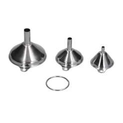 3 stk rustfrit stål tragt påfyldningsflasker Tragt Olie lækker skilletragt integreret væskedispenser med cirkel Hot