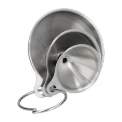 3 stk rustfrit stål tragt påfyldningsflasker Tragt Olie lækker skilletragt integreret væskedispenser med cirkel Hot