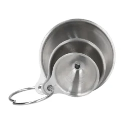 3 stk rustfrit stål tragt påfyldningsflasker Tragt Olie lækker skilletragt integreret væskedispenser med cirkel Hot