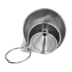 3 stk rustfrit stål tragt påfyldningsflasker Tragt Olie lækker skilletragt integreret væskedispenser med cirkel Hot